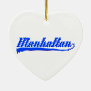 Manhattan mit Swash Keramik Ornament