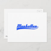Manhattan mit Swash Postkarte (Vorne/Hinten)