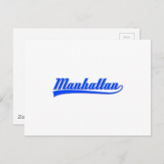 Manhattan mit Swash Postkarte (Vorne/Hinten)