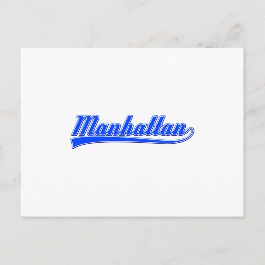 Manhattan mit Swash Postkarte (Vorderseite)
