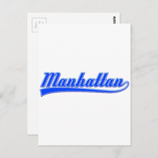 Manhattan mit Swash Postkarte (Vorne/Hinten)