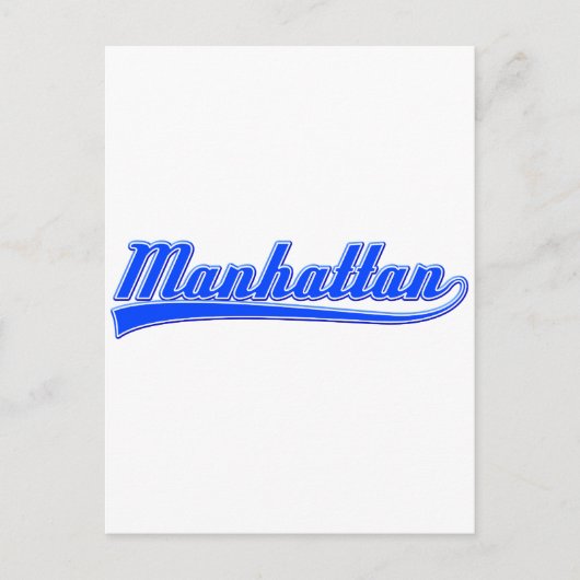 Manhattan mit Swash Postkarte (Vorderseite)