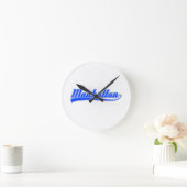 Manhattan mit Swash Runde Wanduhr (Zuhause)