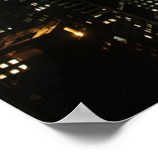Manhattan Nachtpanorama Poster (Ecke)