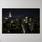 Manhattan Nachtpanorama Poster (Vorne)