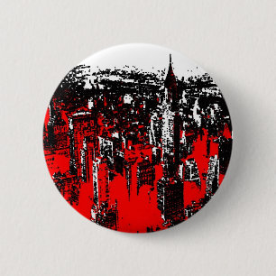 Manhattan New York Button
