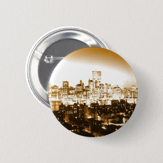 Manhattan New York Button (Vorne & Hinten)