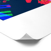 Manhattan New York City Abstrakt Pink Map Poster (Ecke)