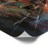 Manhattan New York City Abstrakte Ölgemälde Poster (Ecke)