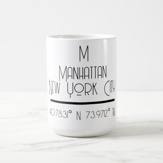 Manhattan New York City koordiniert Kaffeetasse (Mittel)