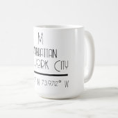 Manhattan New York City koordiniert Kaffeetasse (VorderseiteRechts)