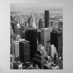 Manhattan New York City mit Chrysler Building Poster