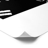 Manhattan New York City Modern Monochrome Karte Poster (Ecke)