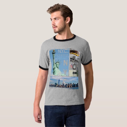 Manhattan New York City Nyc Liberty Statue Ny T-Shirt (Vorne ganz)