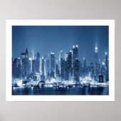 Manhattan New York City Panoramic View Wood Poster (Vorne)