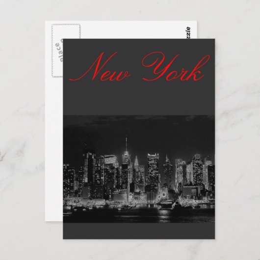 Manhattan New York City Postcard Postkarte (Vorne/Hinten)