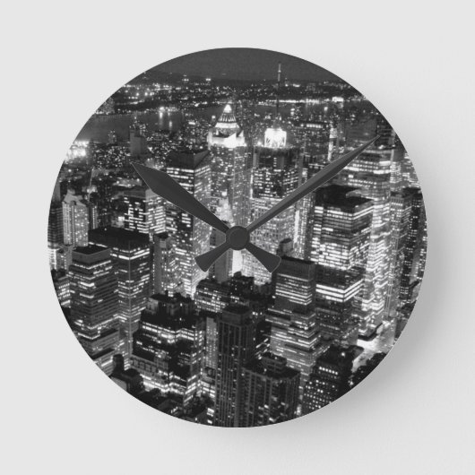 Manhattan New York City Runde Wanduhr (Vorderseite)