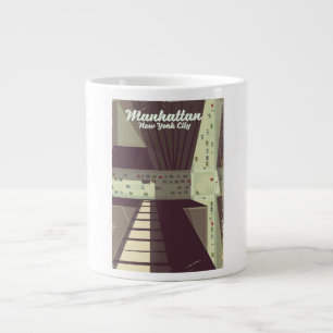 Manhattan New York City Travel Poster. Jumbo-Tasse