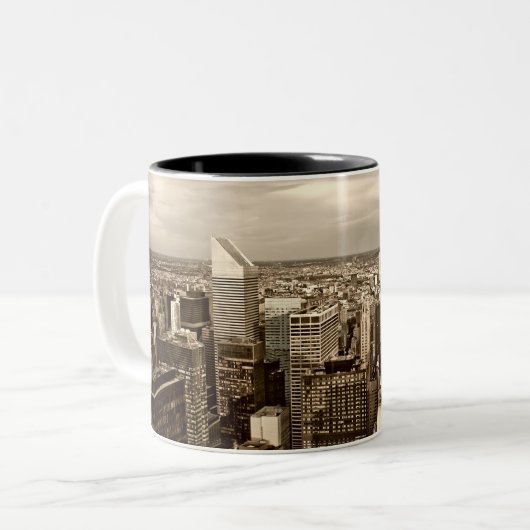 Manhattan New York City Zweifarbige Tasse (Vorderseite Links)