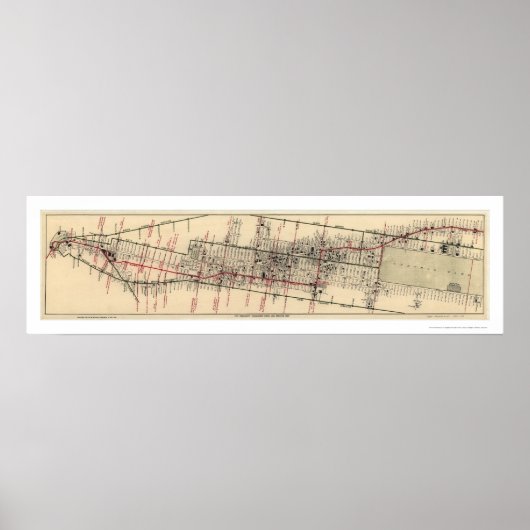 Manhattan New York Map 1906 Poster (Vorne)