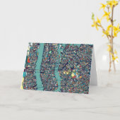 Manhattan New York Map Karte (Gelbe Blume)