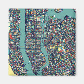 Manhattan New York Map Magnet (Vorne)