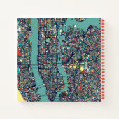 Manhattan New York Map Notizblock (Rückseite)
