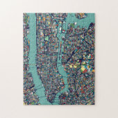 Manhattan New York Map Puzzle (Vertikal)