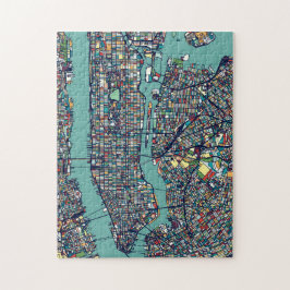 Manhattan New York Map Puzzle