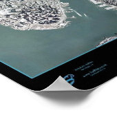 Manhattan, New York (NY), aus dem Satelliten-Weltr Poster (Ecke)