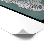 Manhattan, New York (NY), aus dem Satelliten-Weltr Poster (Ecke)
