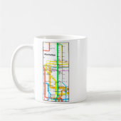 Manhattan New York Nyc Subway Map Retro Rail Trans Kaffeetasse (Links)