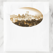 Manhattan New York Oval Sticker (Tasche)
