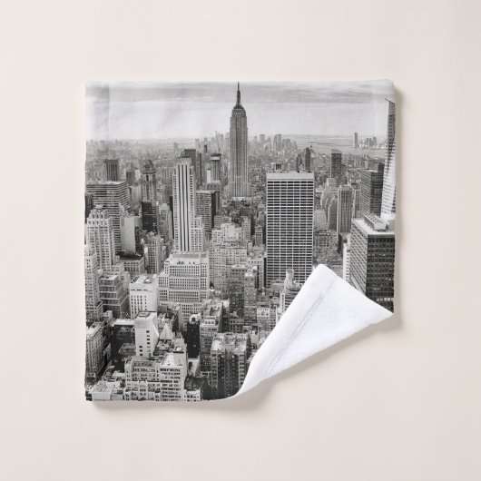 Manhattan, New York (Panorama) Badhandtuch Set (Waschlappen)