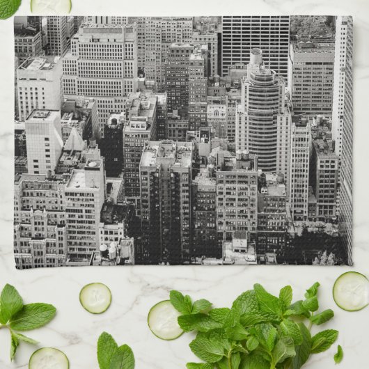 Manhattan, New York (Panorama)  Geschirrtuch (Gefaltet)