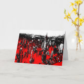 Manhattan New York Pop Art Modern Karte (Gelbe Blume)