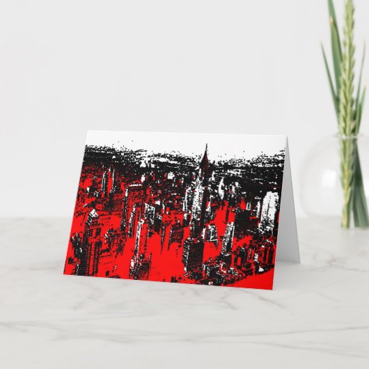 Manhattan New York Pop Art Modern Karte (Vorderseite)