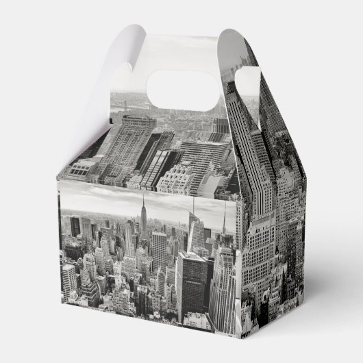 Manhattan, New York (Schwarz-Weiß-Panorama) Geschenkschachtel (Rückseite)