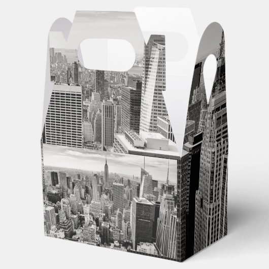 Manhattan, New York (Schwarz-Weiß-Panorama) Geschenkschachtel (Geöffnet)