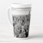 Manhattan, New York (Schwarz-Weiß-Panorama) Milchtasse (Linke Ecke)