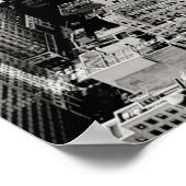 Manhattan, New York (Schwarz-Weiß-Panorama) Poster (Ecke)