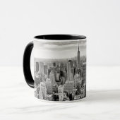 Manhattan, New York (Schwarz-Weiß-Panorama) Tasse (Vorderseite Links)