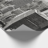 Manhattan, New York (schwarzes u. weißes Panorama) Geschenkpapier (Ecke)