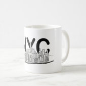 Manhattan New York Skyline Kaffeetasse (VorderseiteRechts)