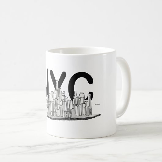 Manhattan New York Skyline Kaffeetasse (VorderseiteRechts)