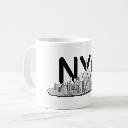 Manhattan New York Skyline Kaffeetasse (Vorderseite Links)