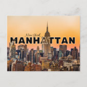 Manhattan New York Skyline Travel Postcard Postkarte (Vorderseite)