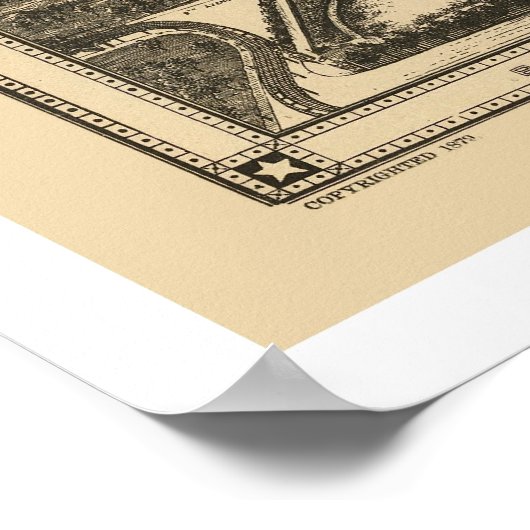 Manhattan New York World Fair Map 1883 Poster (Ecke)