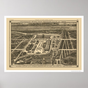 Manhattan New York World Fair Map 1883 Poster