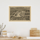 Manhattan New York World Fair Map 1883 Poster (Küche)